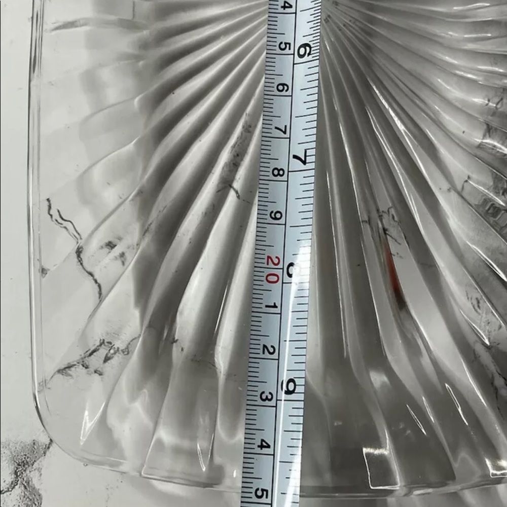 Vintage Art Deco Clear Glass 9” - Picture 3 of 5